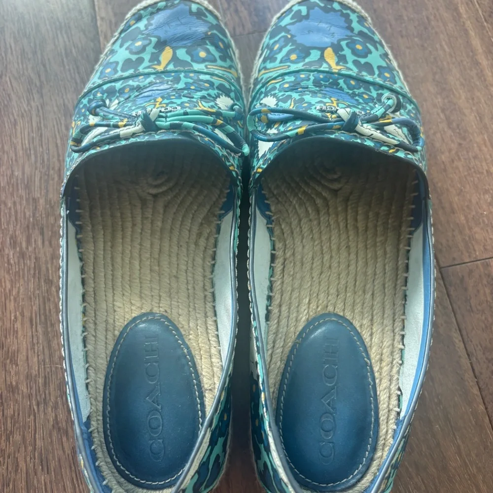 Coach espadrilles, genuine leather, size 9